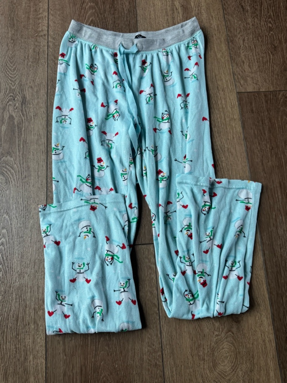 Rene Rofe Light Blue Snowman Print Pajama Pants